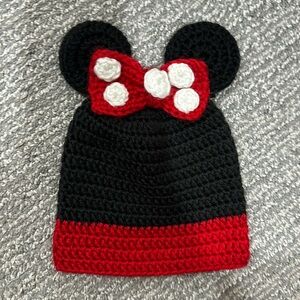 Minnie Mouse handmade ( crochet) toddler hat